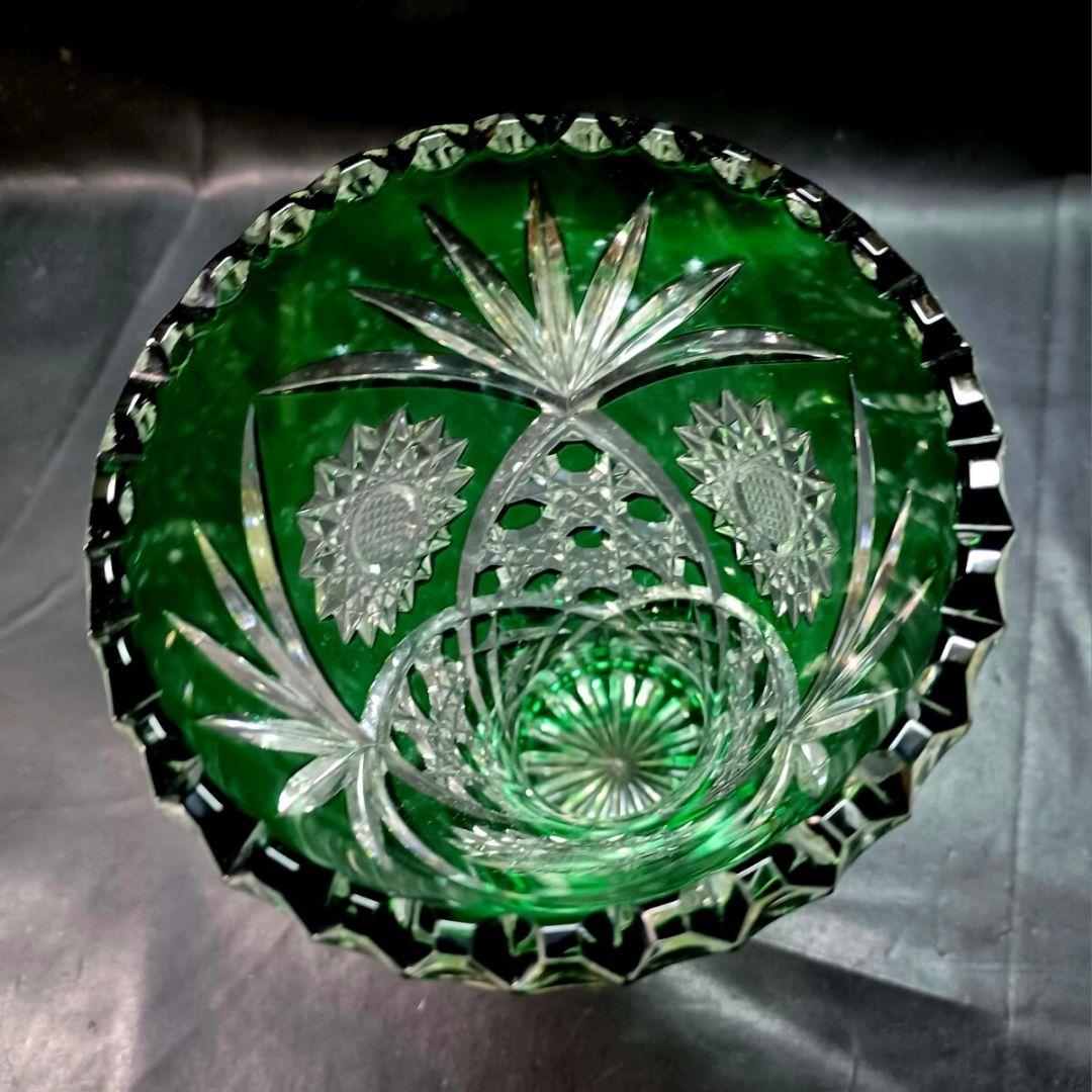 DRESDEN GERMANY ドレスデン クリスタル カット ガラス 花瓶