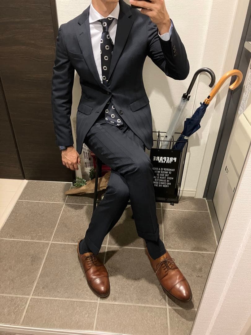 『極美品』SUIT SELECT | スーツセレクト ネイビースーツ