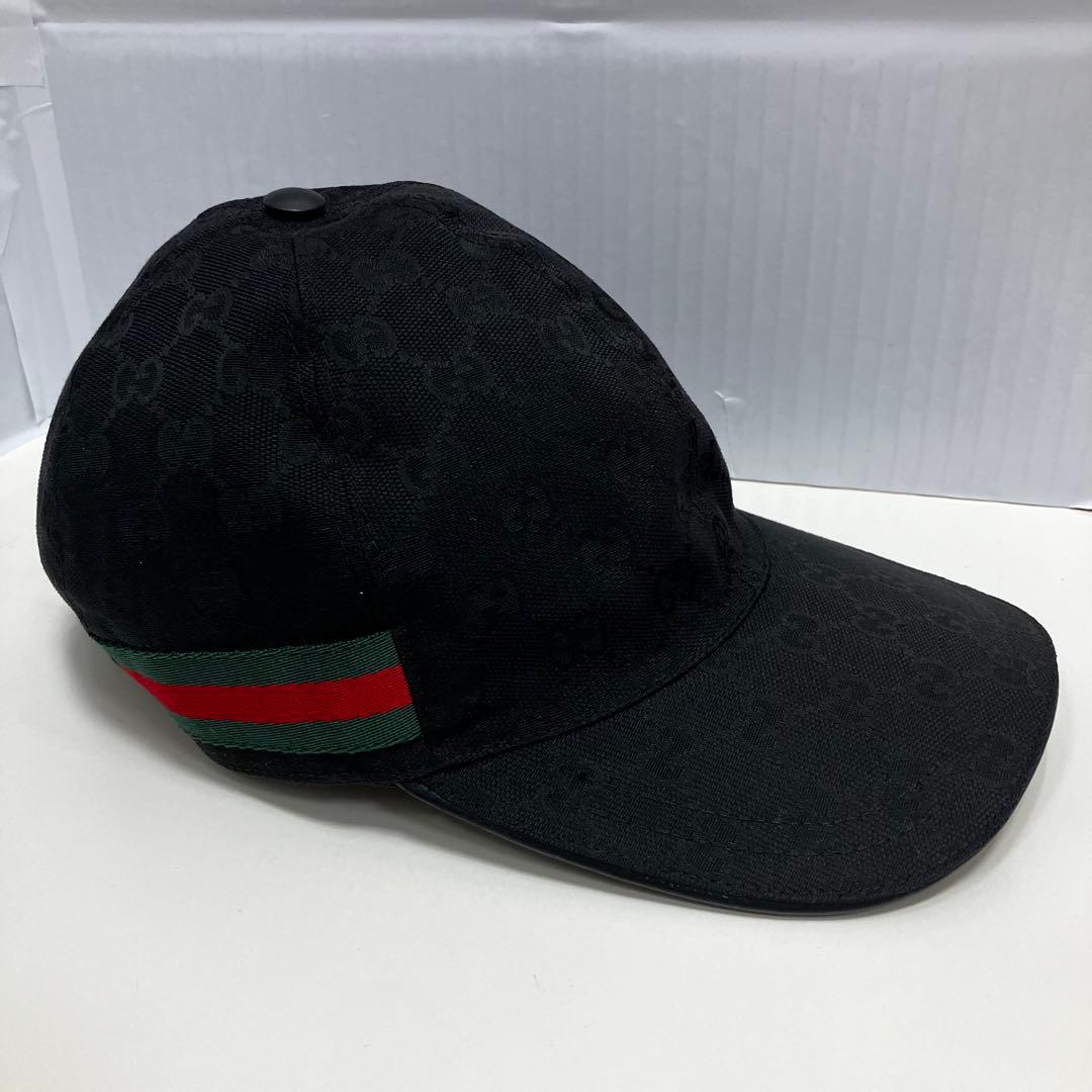 【ほぼ未使用】グッチ GGキャンパス シェリーライン キャップ 帽子 L 59