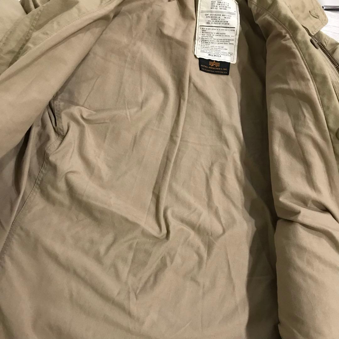 90ｓ ＵＳＡ製 ＡＬＰＨＡ Ｍ-65 フィールドジャケット ヴィンテージ Ｓ