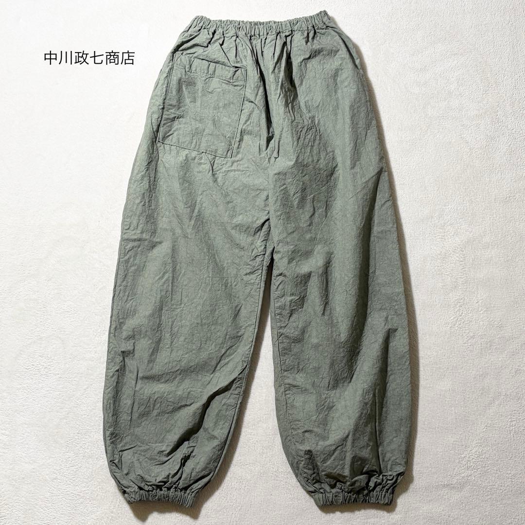 中川政七商店　タイプライター生地のもんぺパンツ　コットンリネン　ゆったり　L