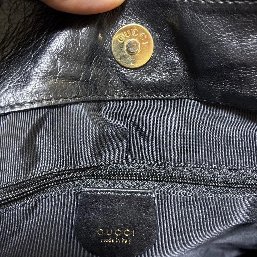 GUCCI バンブーハンドル 黒 ハンドバッグ