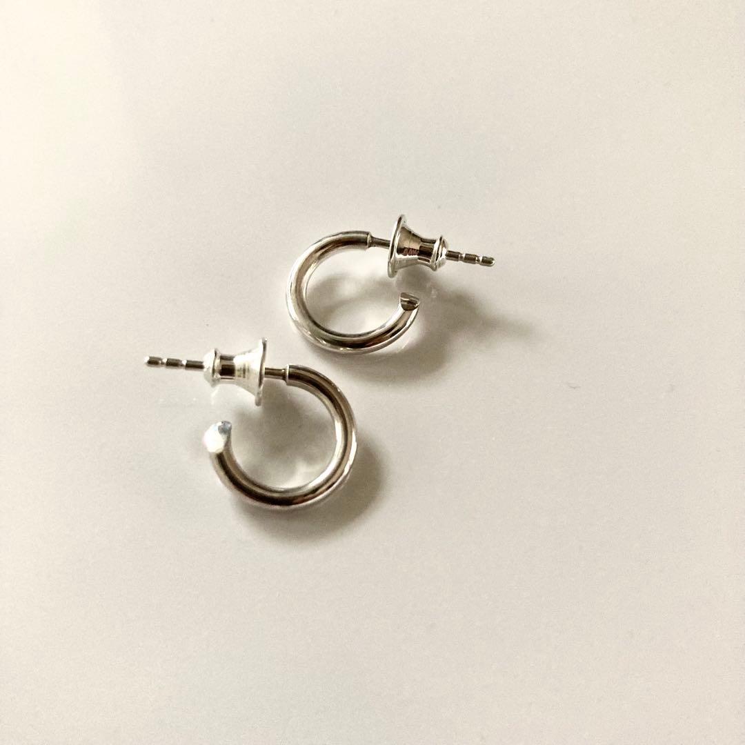 シルバー925 両耳　2.0×13mm ピアス BWL