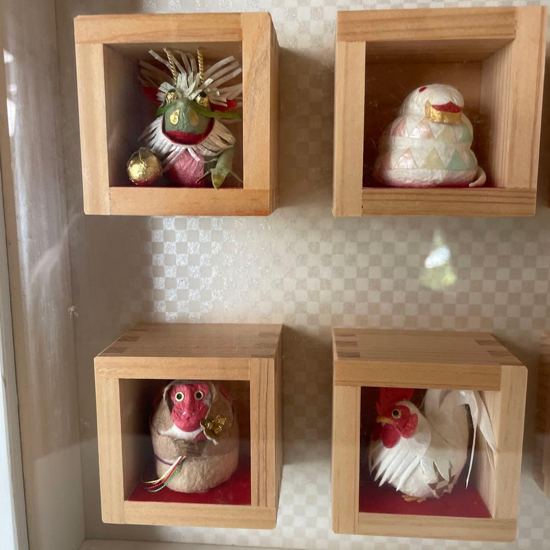 と*き様 動物モチーフの立体オブジェ 12個セット　干支勢揃い