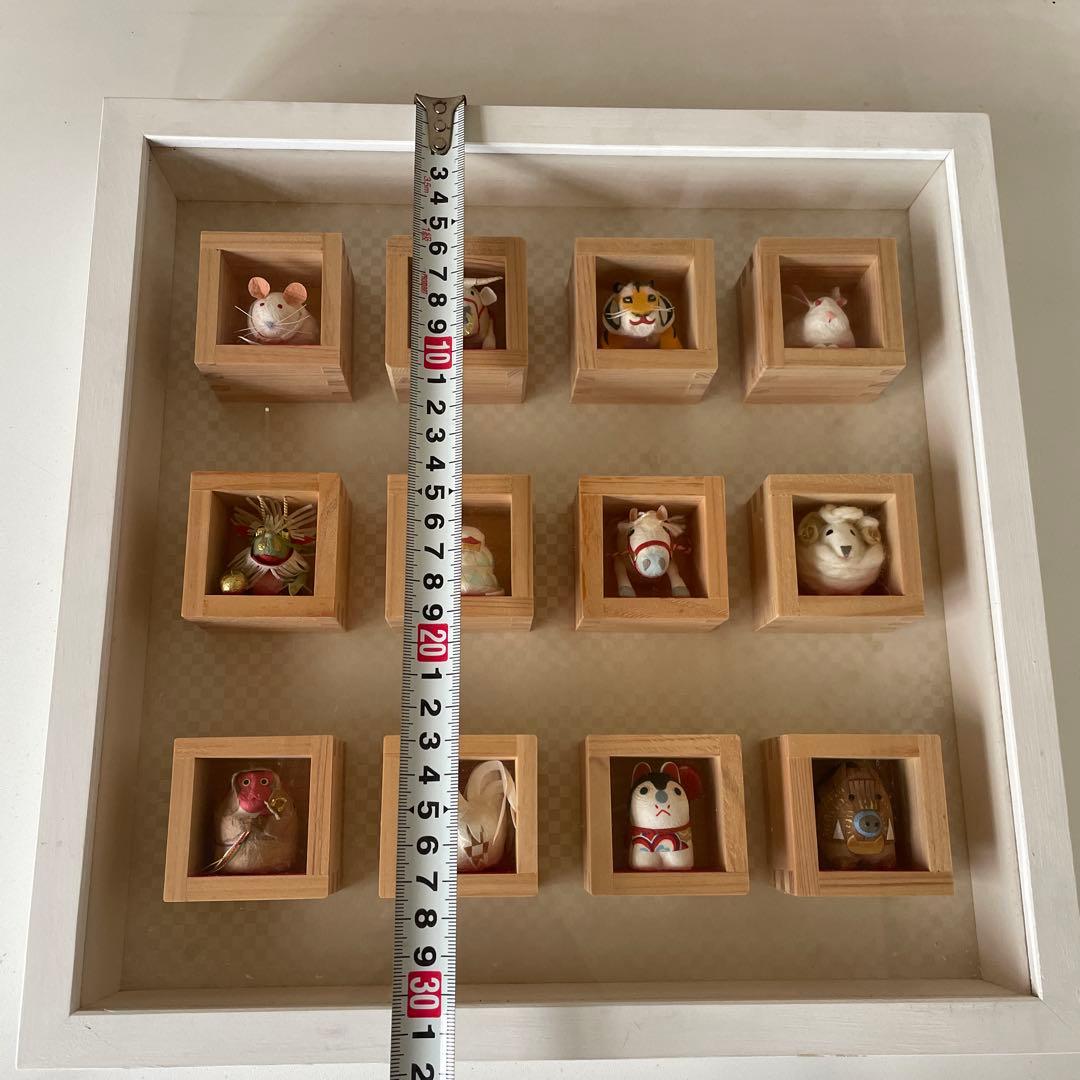 と*き様 動物モチーフの立体オブジェ 12個セット　干支勢揃い