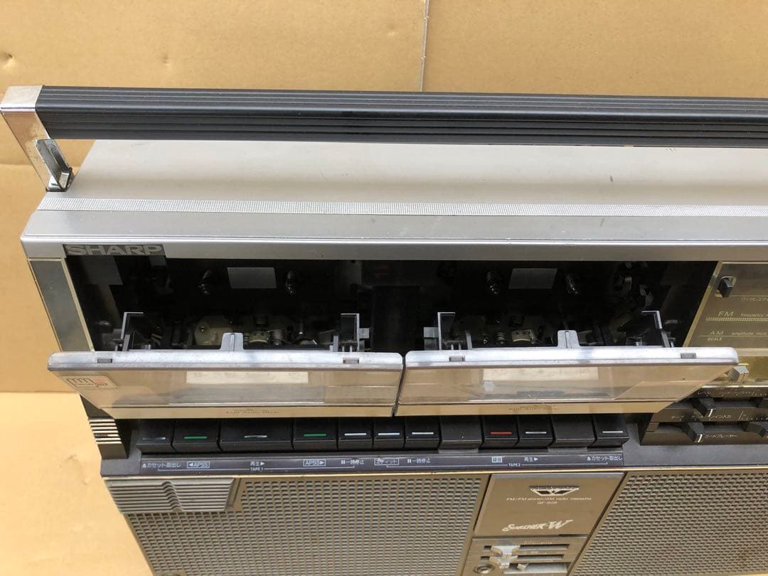 SHARP ザ・サーチャーW GF-808 ラジカセ　 年代物(I1)