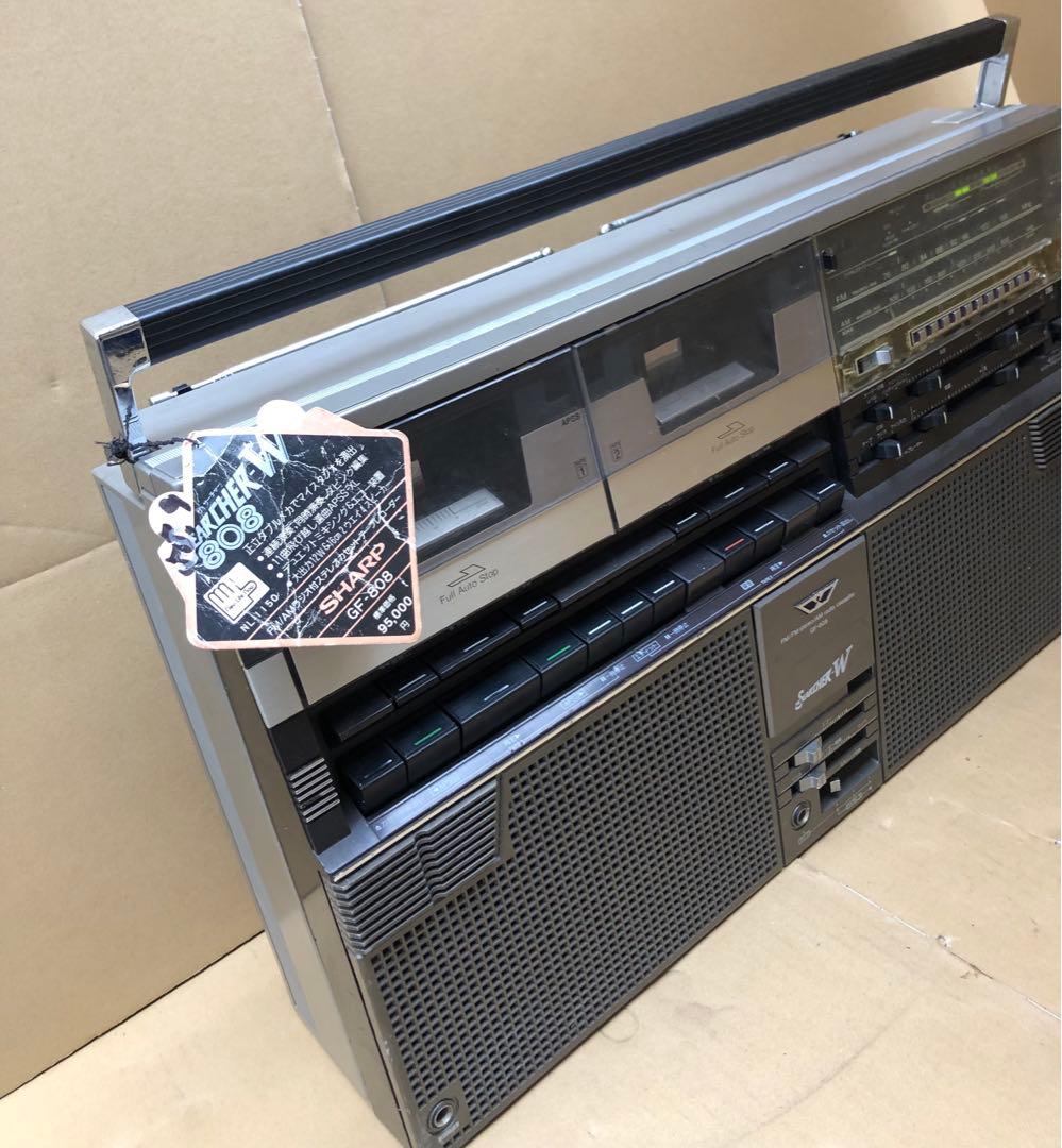 SHARP ザ・サーチャーW GF-808 ラジカセ　 年代物(I1)