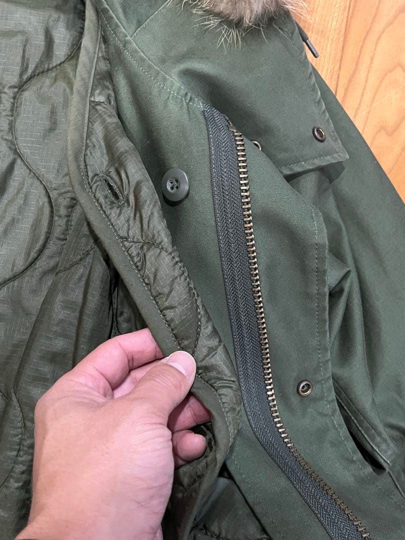 FRED PERRY フレッドペリーライナー付き モッズコート フード ファーM