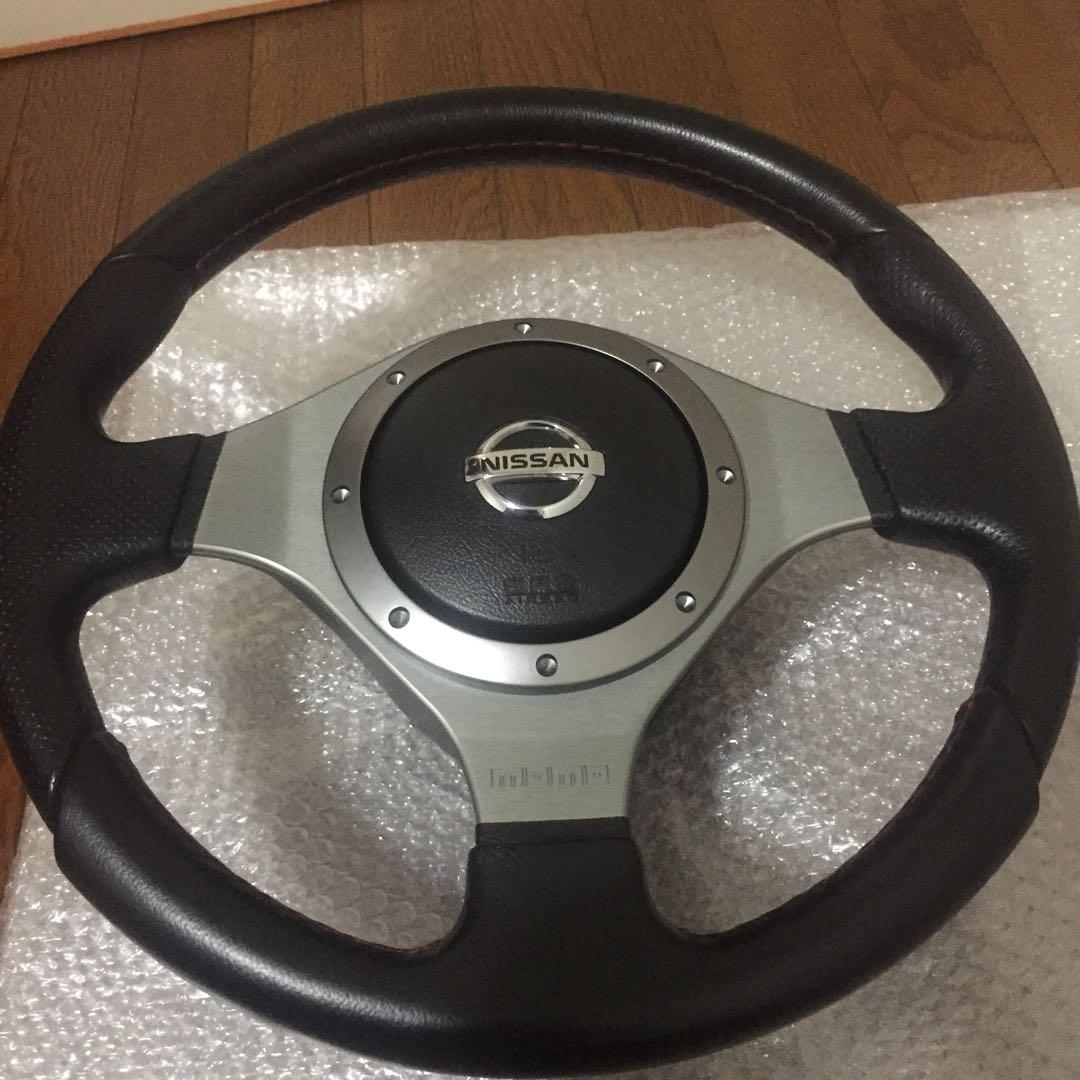 美品 日産 純正オプション MOMOステアリング エアバック付き