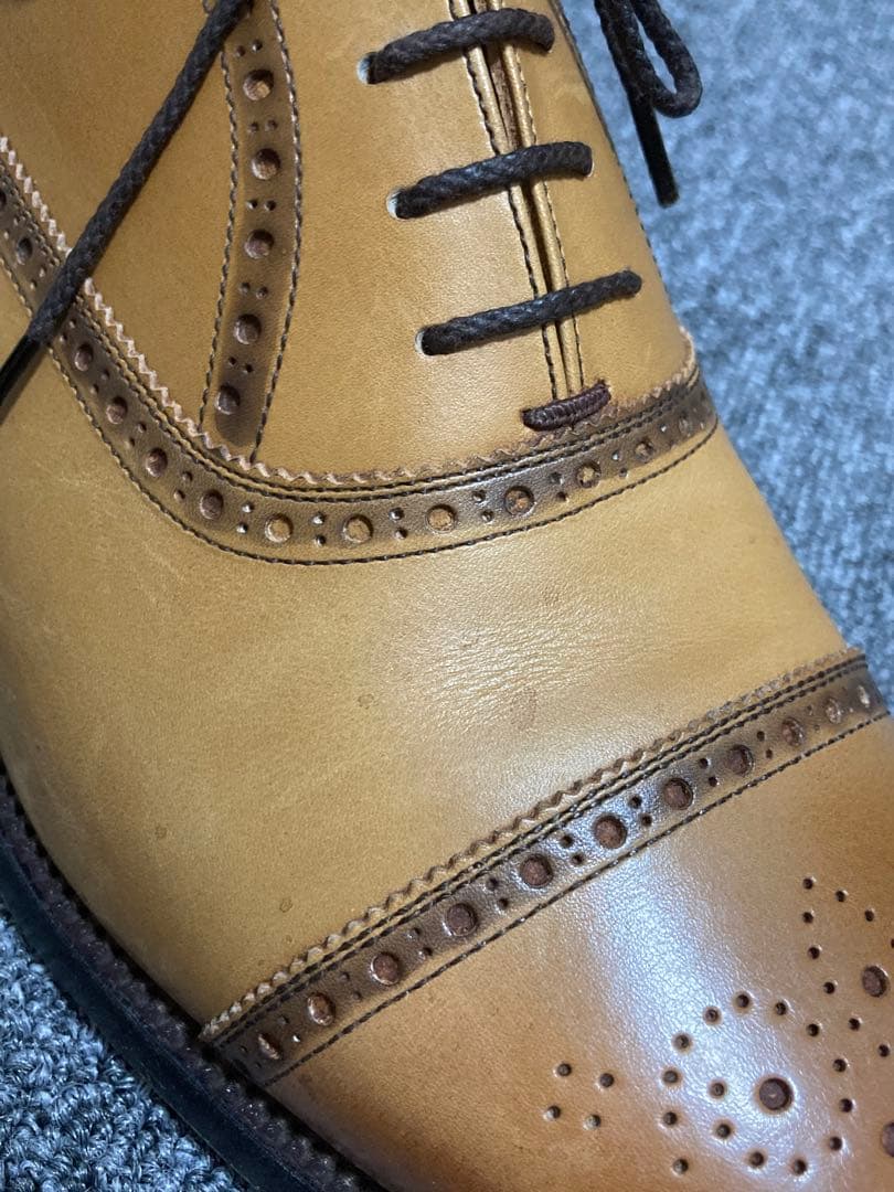 スコッチグレイン ベージュブラウン ビジネスシューズ　26.5 パーティ　結婚