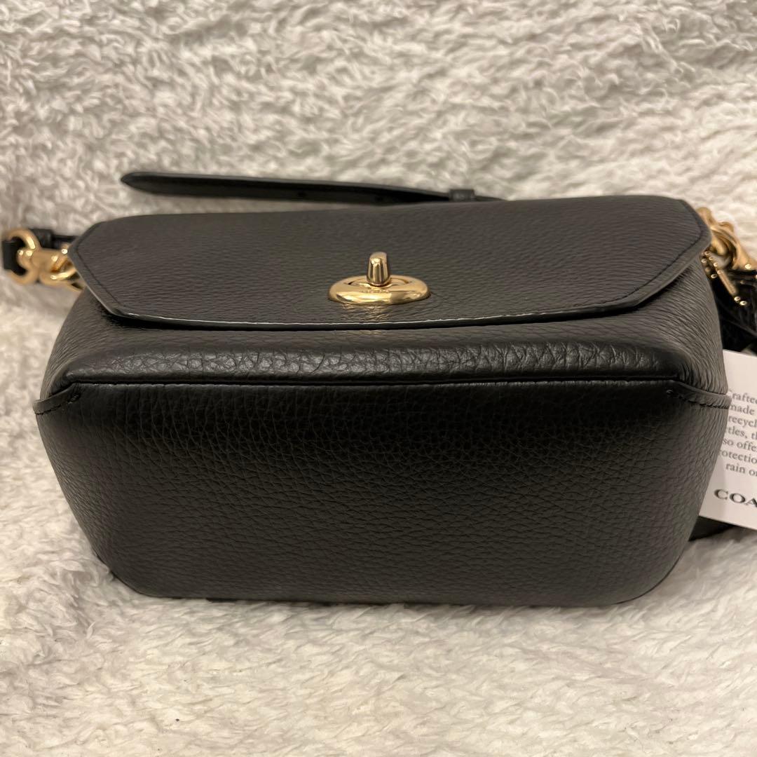 【正規品】COACH ショルダーバッグ ターンロック レザー