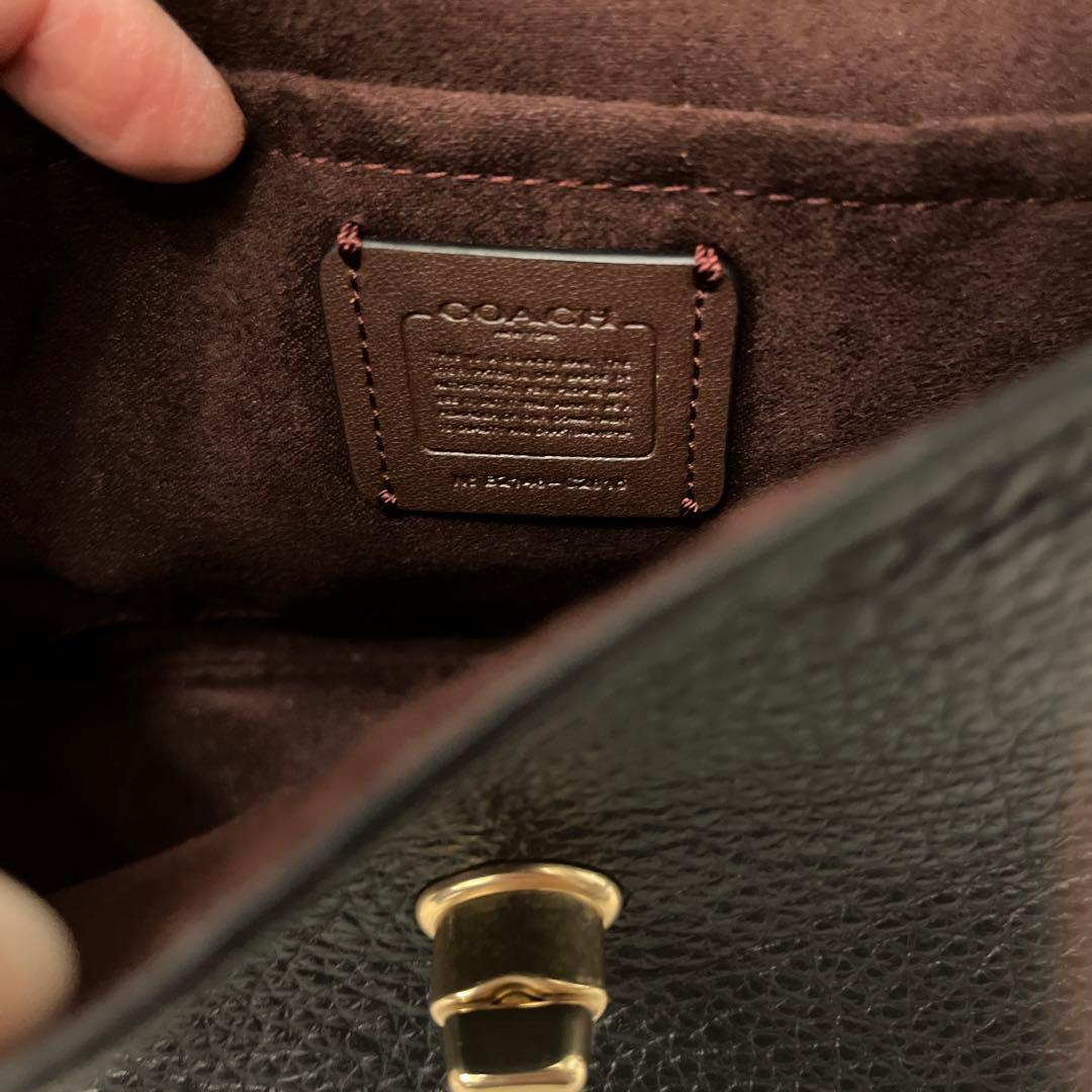 【正規品】COACH ショルダーバッグ ターンロック レザー