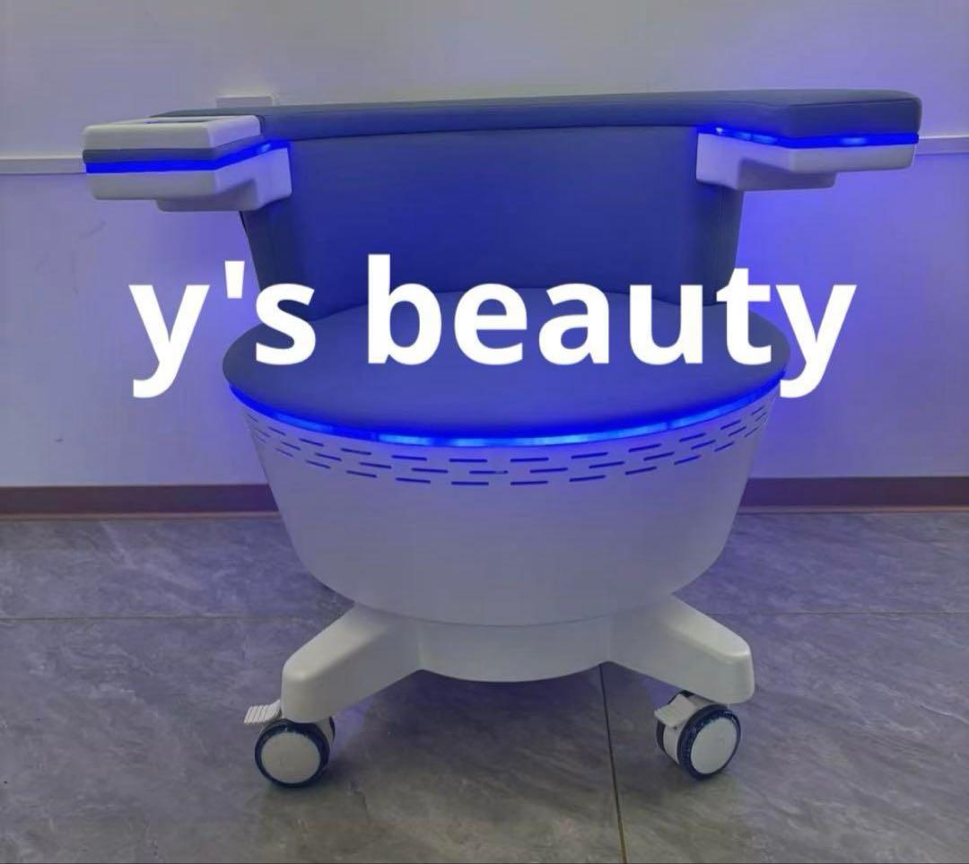 ブルー、水色、骨盤底筋　トレ一ニングチェア EMS 電磁パルス　椅子