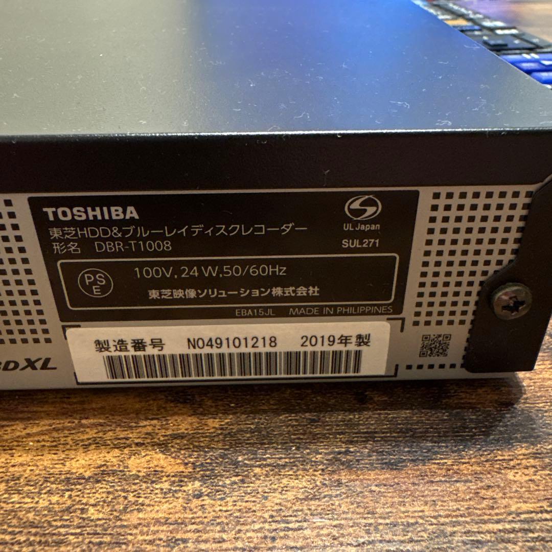 TOSHIBA ブルーレイレコーダー DBR-T1008
