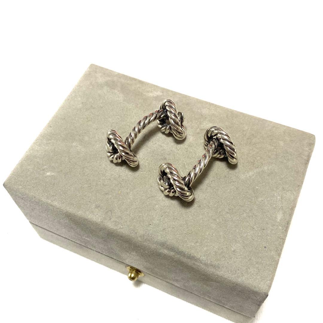 HERMÈS カフリンクス ツイストロープデザイン silver 925