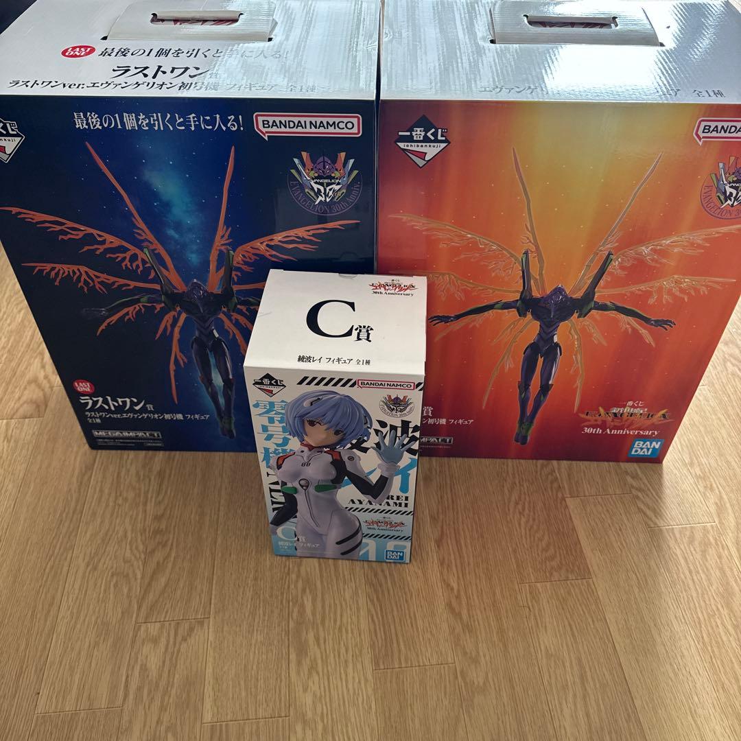 エヴァンゲリオン一番くじ A賞初号機、C賞綾波、ラストワン賞＋おまけ下位賞付き