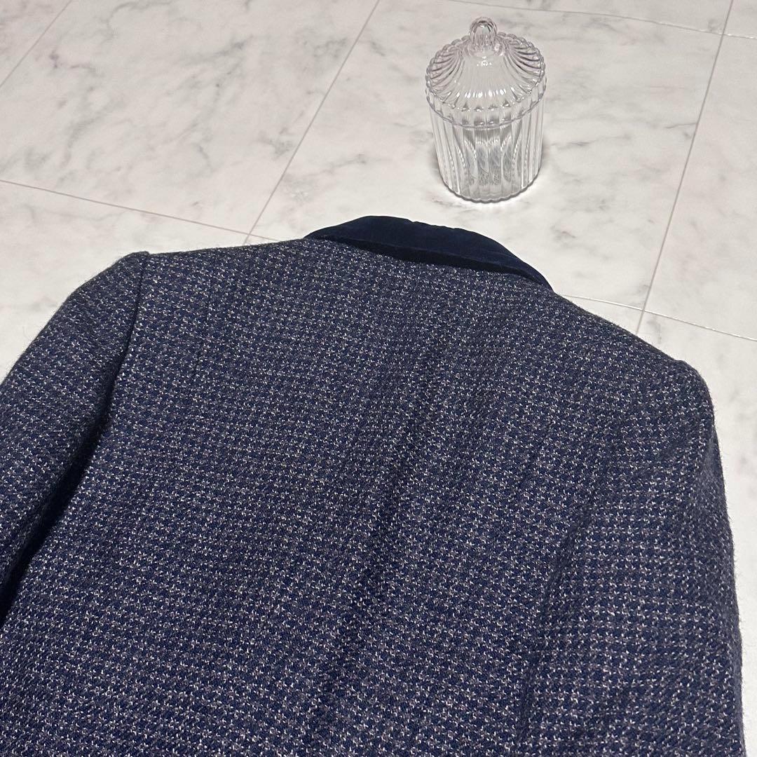 希少レア・美品✨️ディオール テーラードジャケット ミックスツイード ベロア L