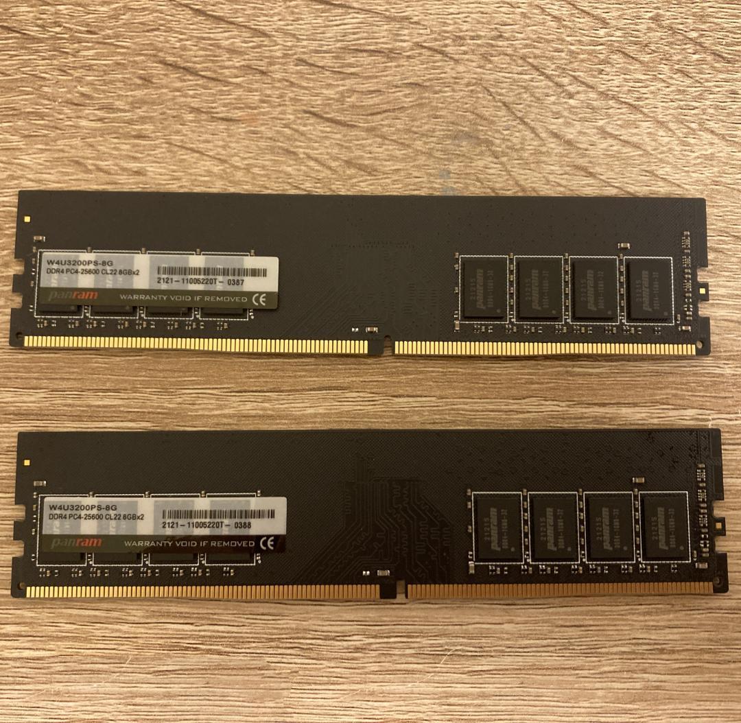 【動作保証付き】CFD Panram DDR4 3200 16GB（8G×2枚）