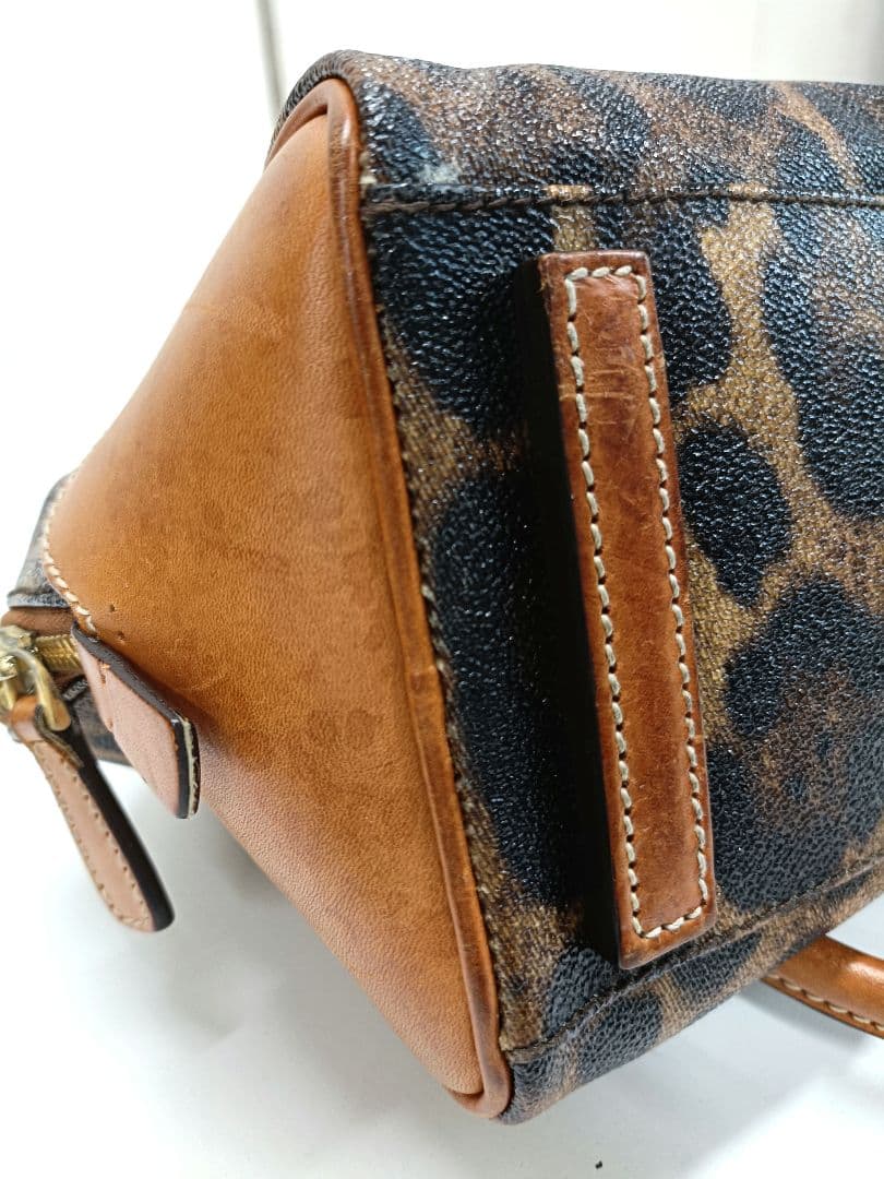 ドルチェ&ガッバーナ ヒョウ柄 ハンドバッグ ミニボストン オールレザー