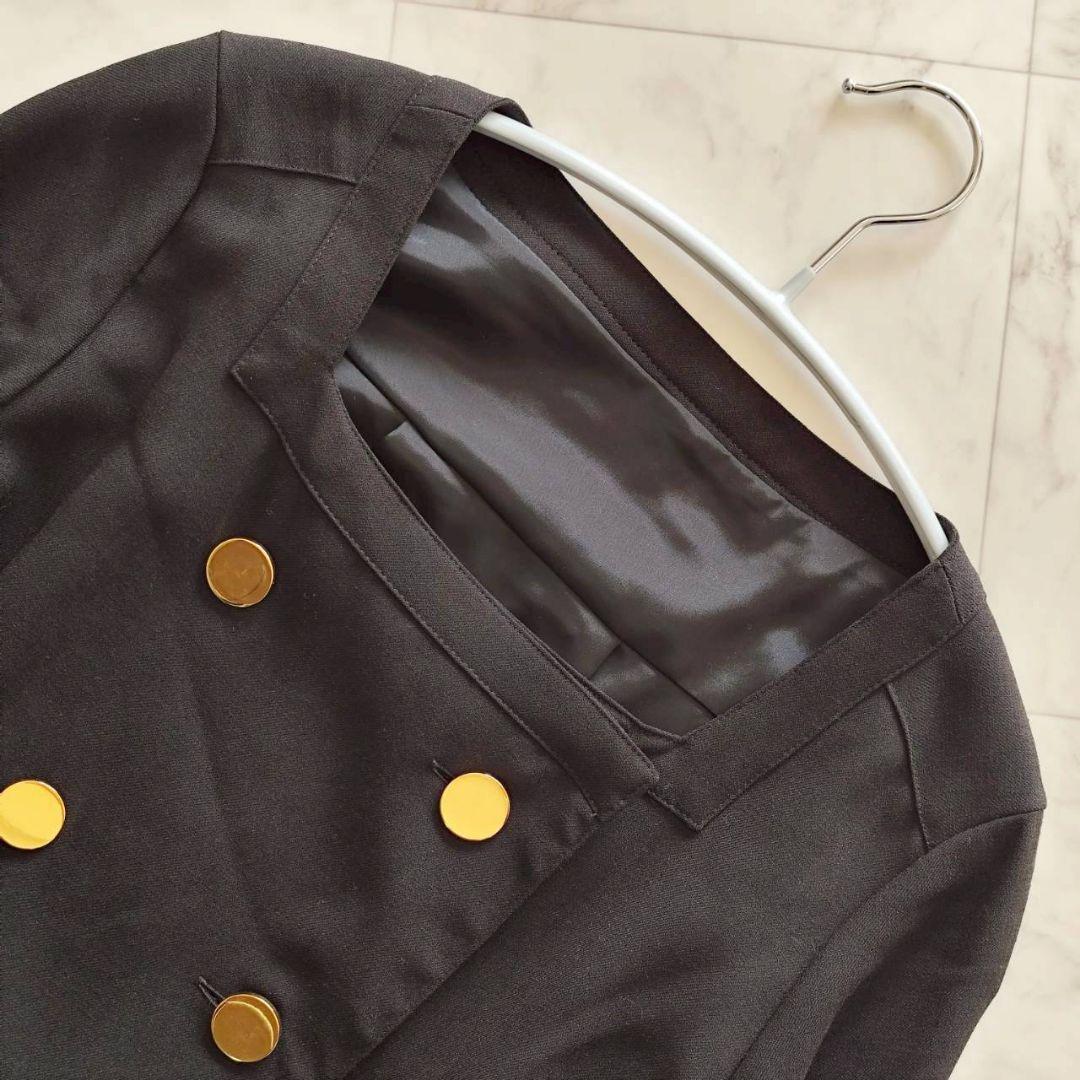 グレースコンチネンタル ウールタッチダブルワンピース