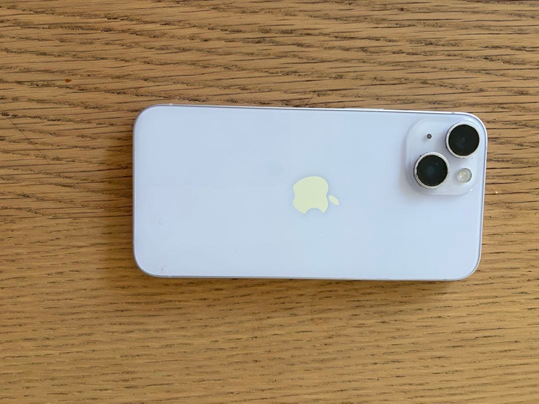 Apple iPhone 14パープル本体 正常動作　新品ケース付き