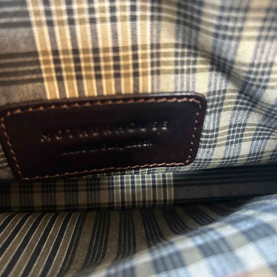 美品 マザーハウス アンティーク サコッシュ ロゴ刻印 レザー ブラウン