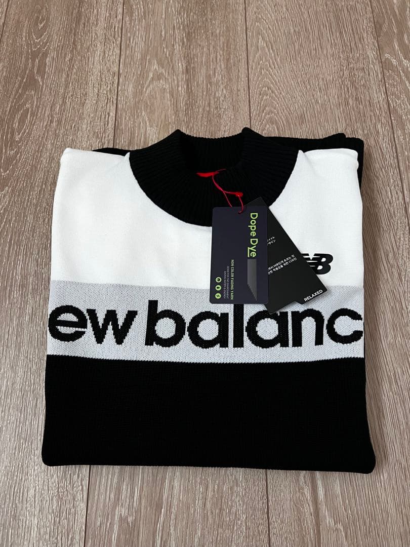 new balance セーター サイズ2ブラック／ホワイトタグ付き新品