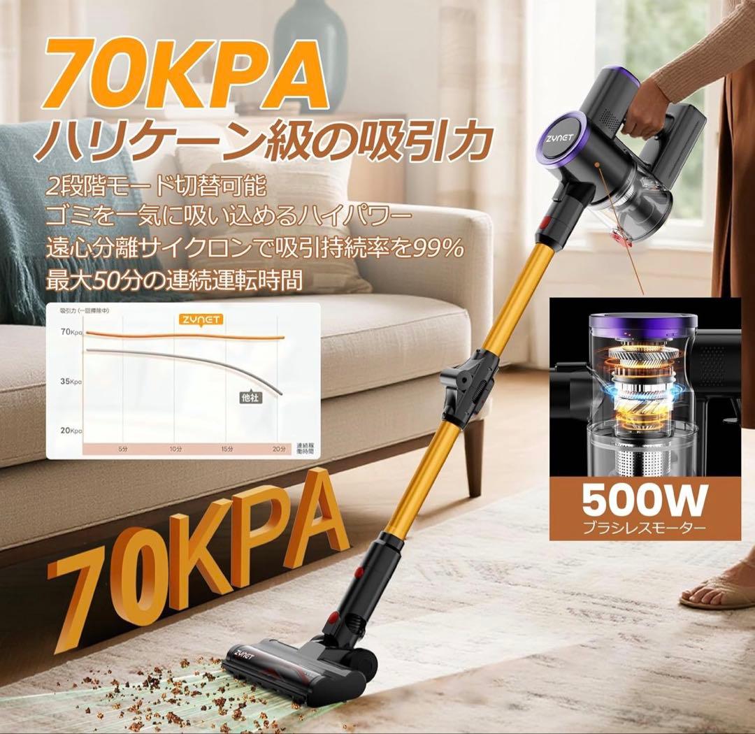 送料込み新品コードレス掃除機 LED緑ライトスティッククリーナー サイクロン式