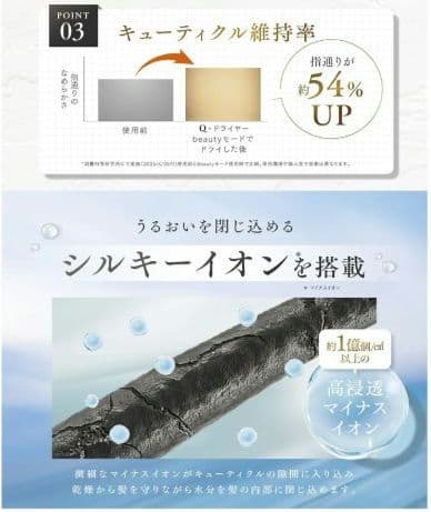 値引中【マイナスイオン 大風量 】Q+ (クオリタス) ドライヤー