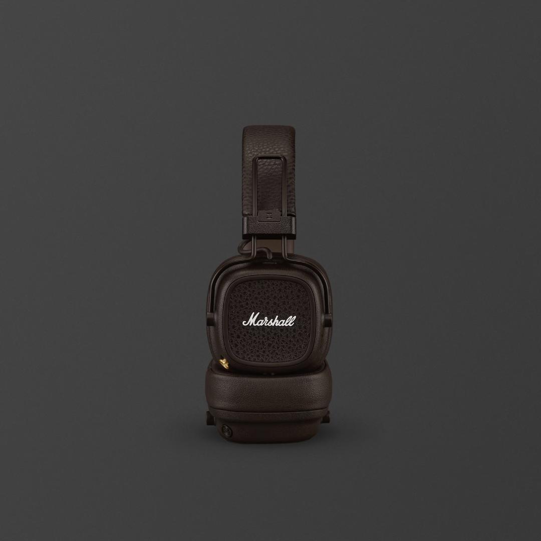 超美品 Marshall Major Ⅴ ワイヤレスヘッドホン ブラウン_28