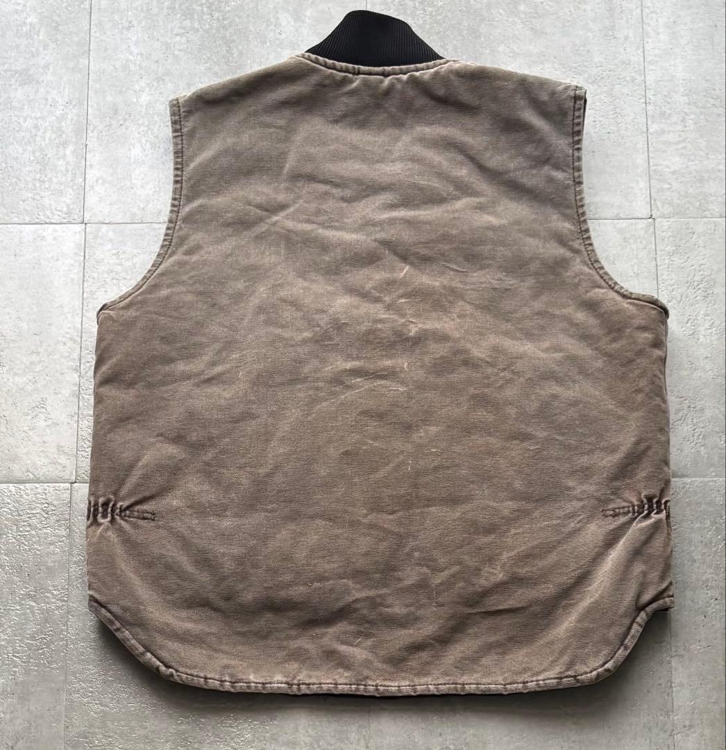 USA製　カーハート　ダックベスト　V02CHT フェード　腰ゴム　Lサイズ