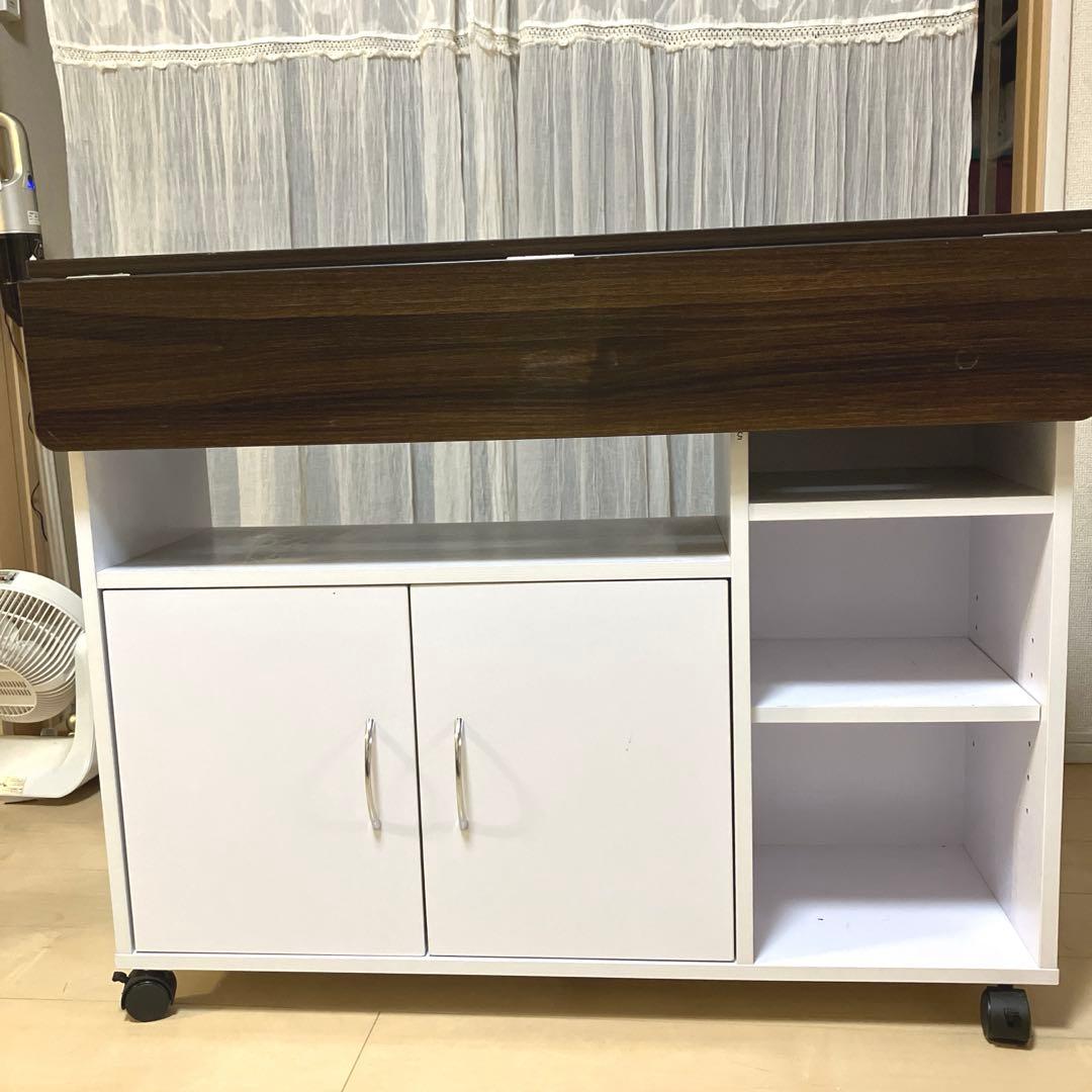 バタフライ　キッチンカウンター 作業台　テーブル　キャスター付き