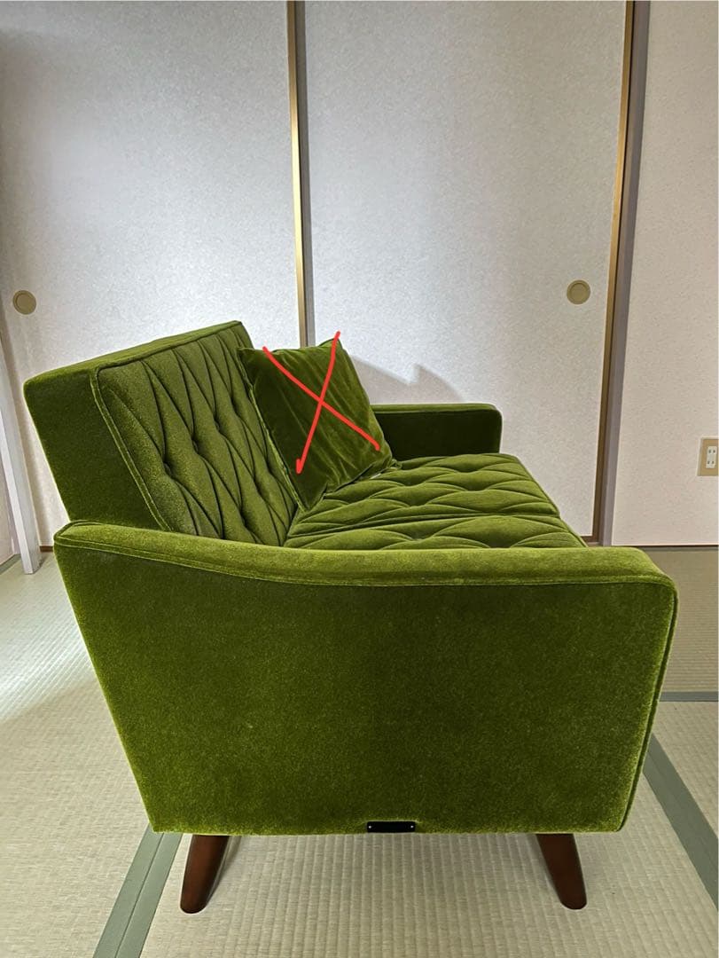 カリモク60 ロビーチェア 2シーター モケットグリーン