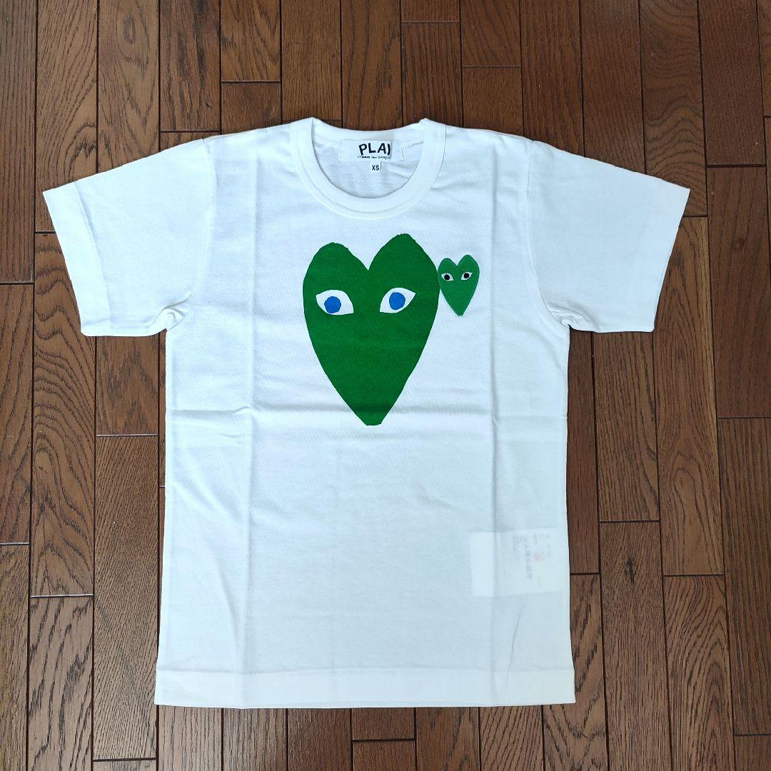 PLAY COMME des GARCONS 青目グリーンハートTシャツ　XS