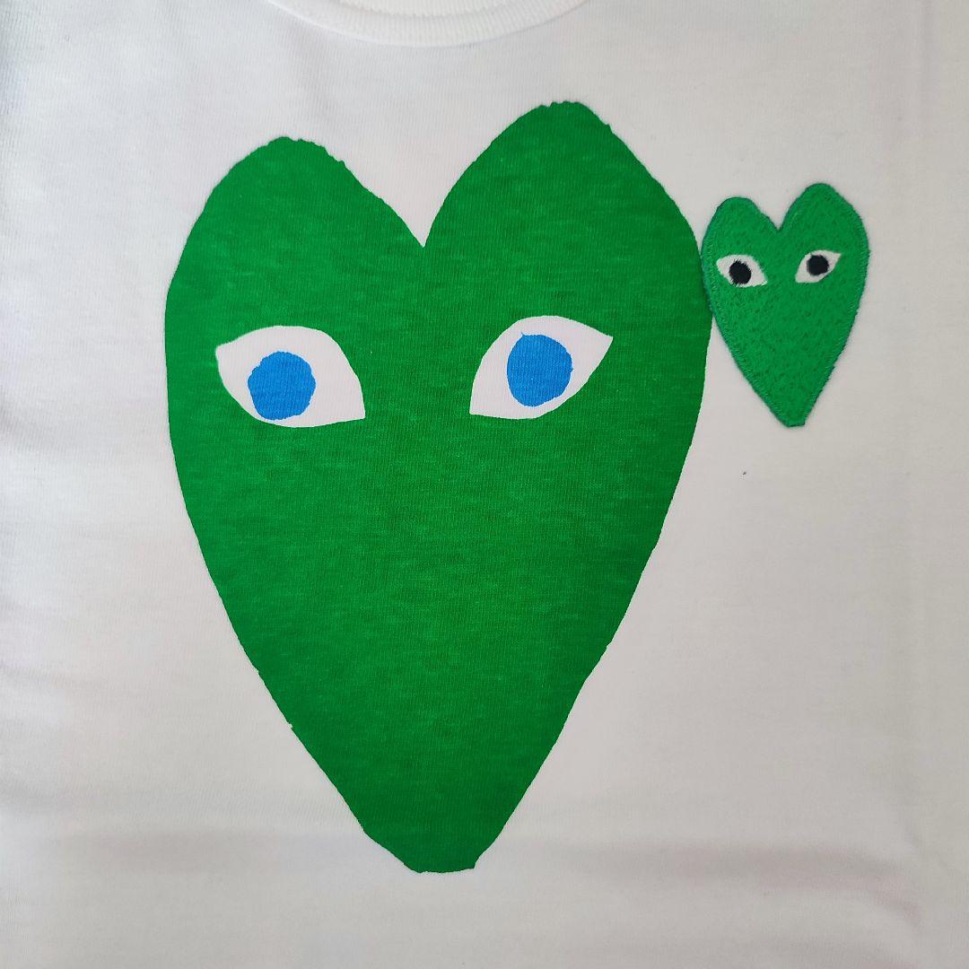 PLAY COMME des GARCONS 青目グリーンハートTシャツ　XS