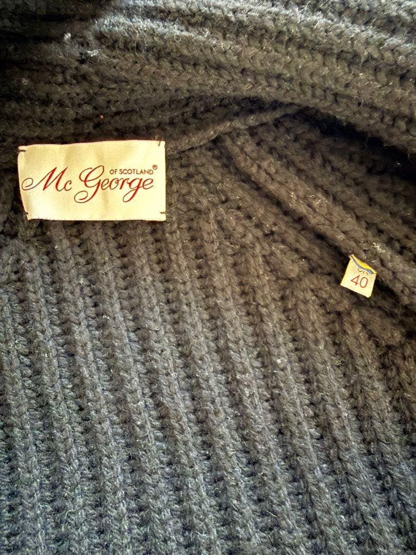 マックジョージ ショールカラー カシミヤ カーディガンMc e 48