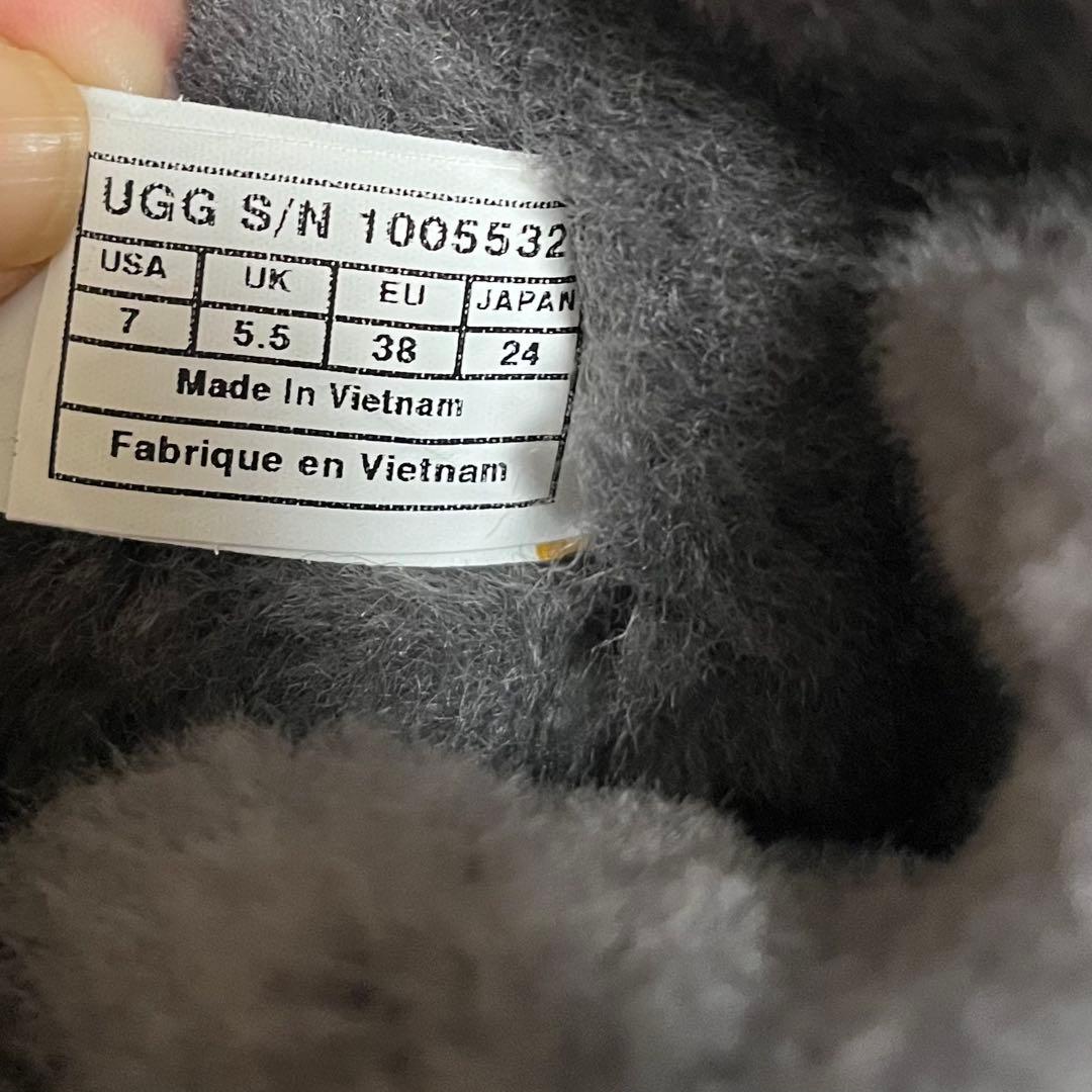 アグUGG W BAILEY BOW CORDUROY グレー 7 24cm