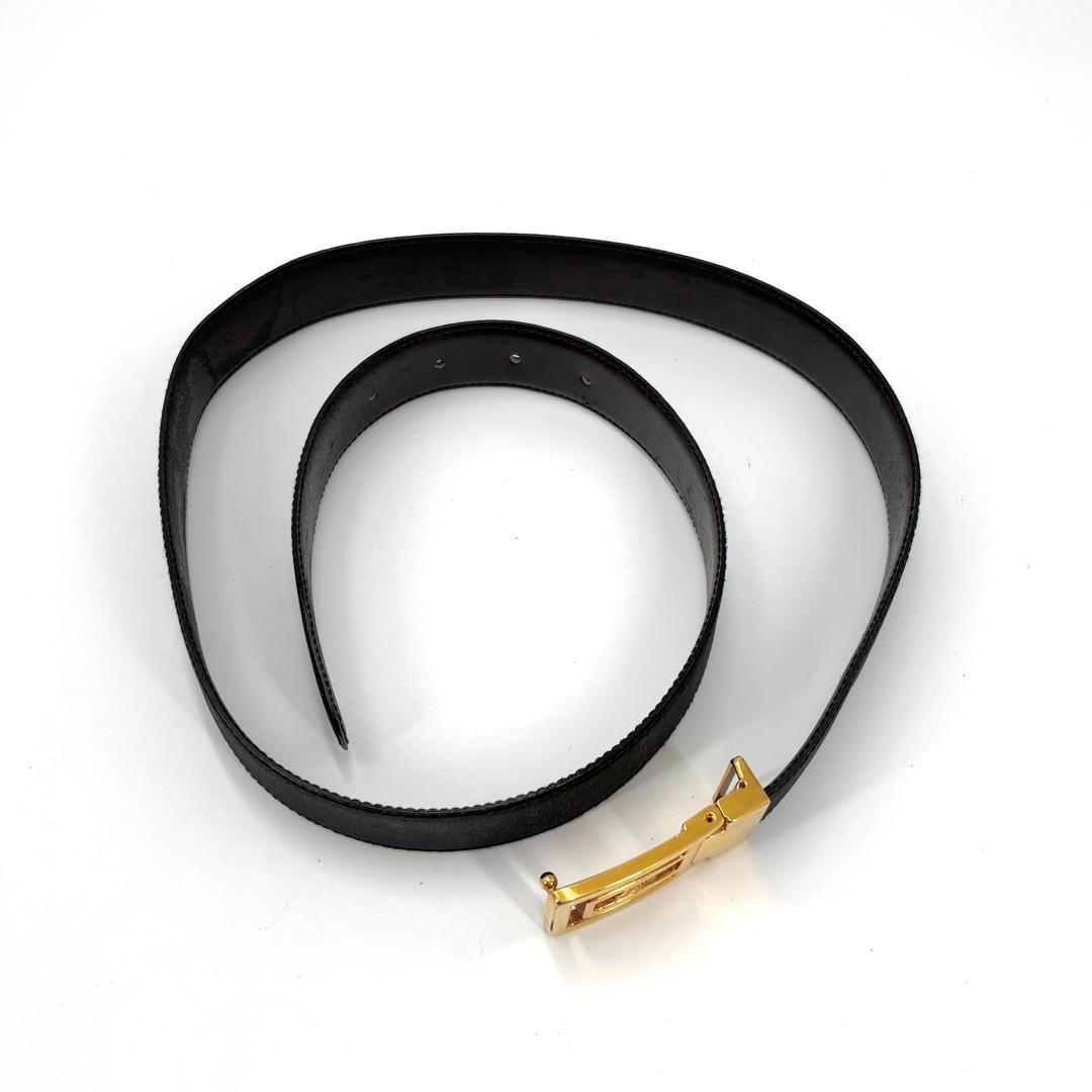 美品 CELINE セリーヌ レザーベルト トリオンフ ブラック