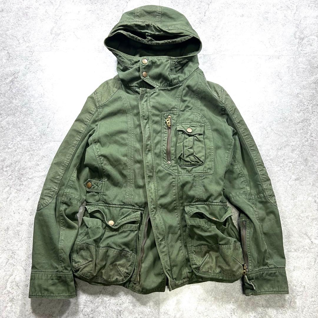 00s【archive】Halb/ギミックミリタリージャケット/Y2K/マスク◎