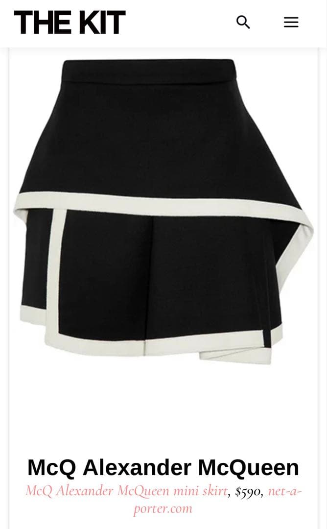 Alexander McQueen バイカラー ミニスカート 変形