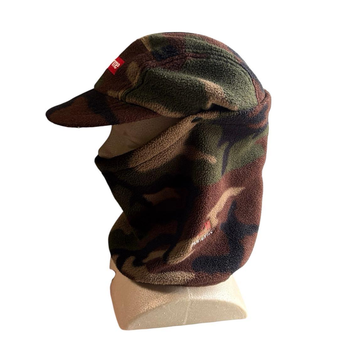 supreme カモフラ フリースキャップ