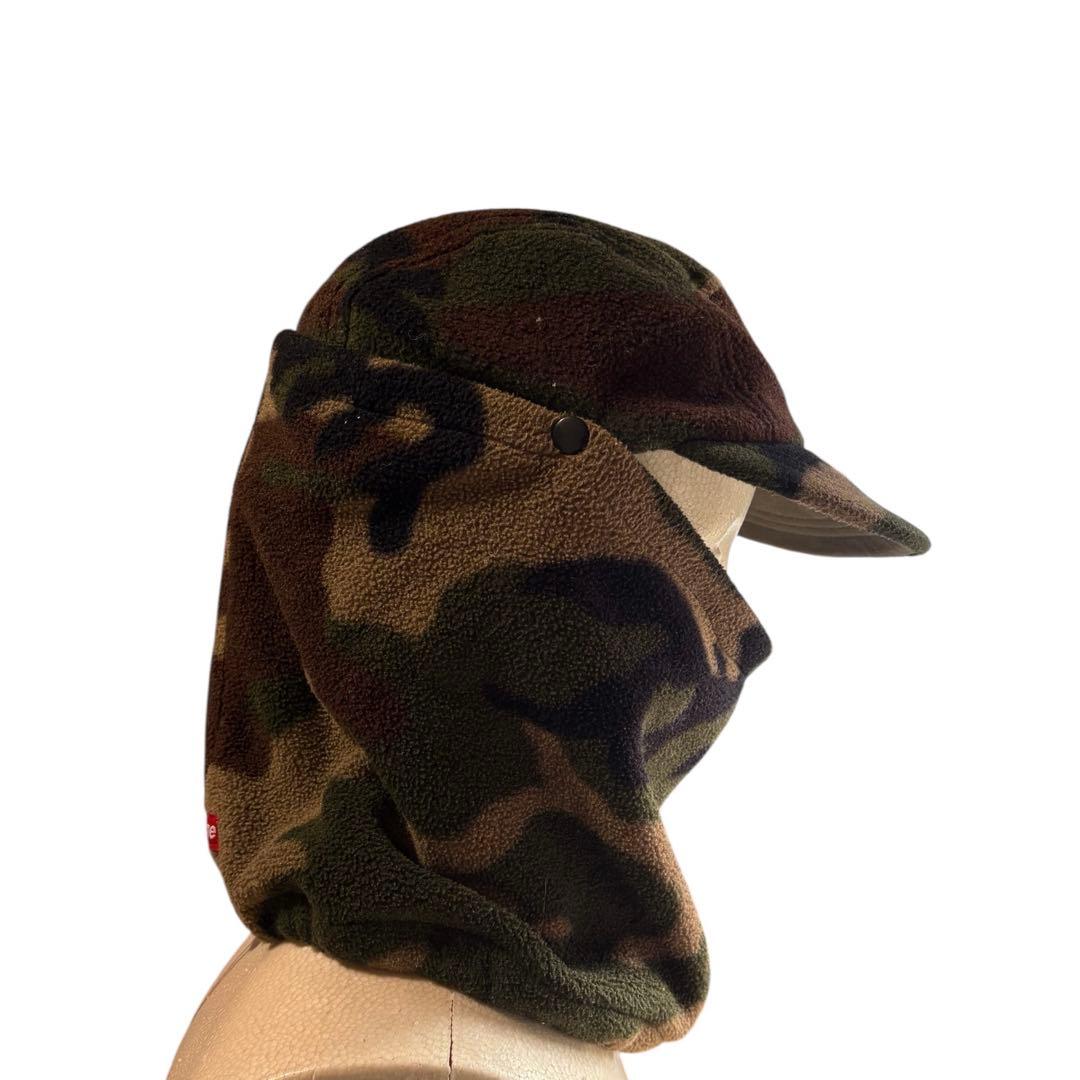 supreme カモフラ フリースキャップ