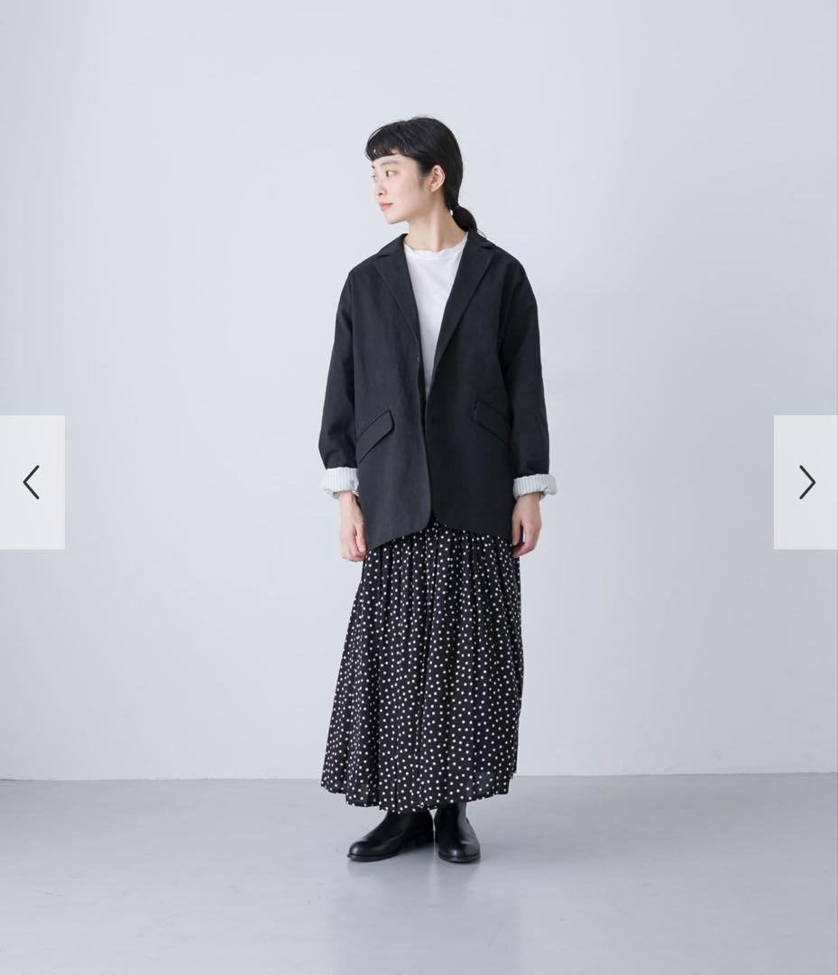 かぐれ Tailored jacket w/lining BLACK 新品