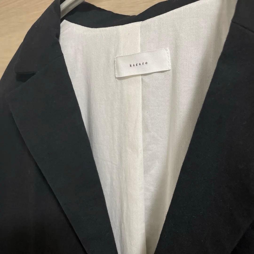 かぐれ Tailored jacket w/lining BLACK 新品