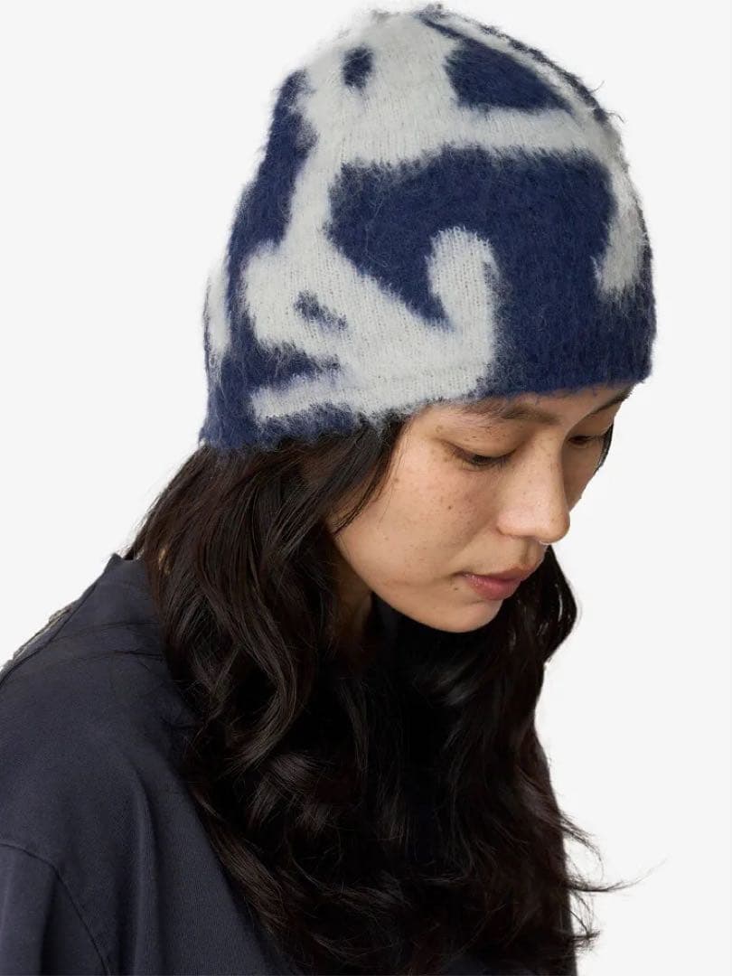 GRAMiCCi ネイビー ホワイト ビーニー