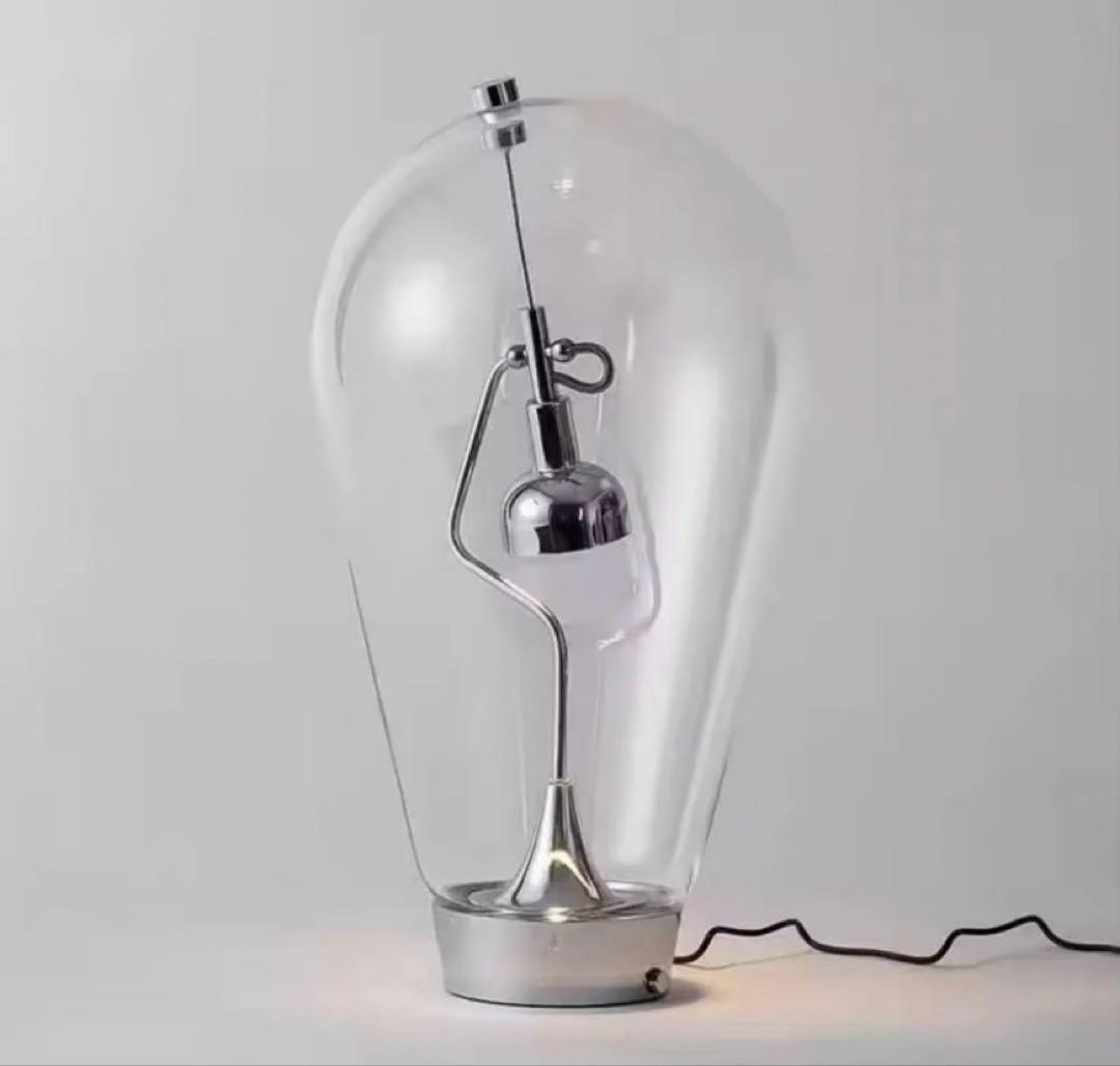 【デザイン照明】マグネット可動式 ガラスドームLEDランプ 北欧風　卓上ライト