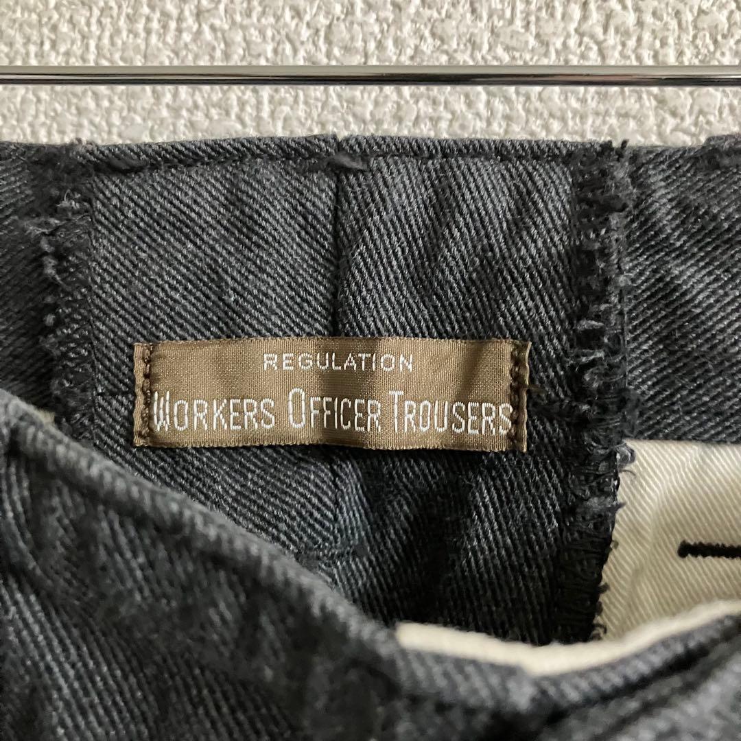 新品未使用　Wokers Officer Trousers　ブラックデニム