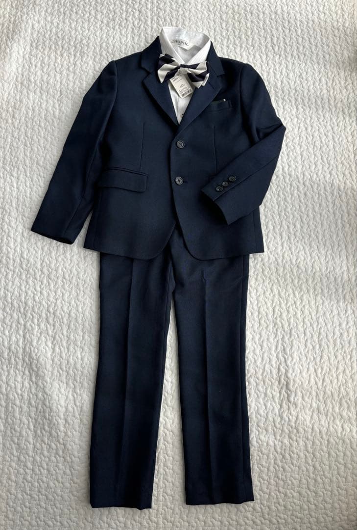 Chopin　ショパン　120cm スーツ上下　卒園　入学式　長ズボン　ネイビー