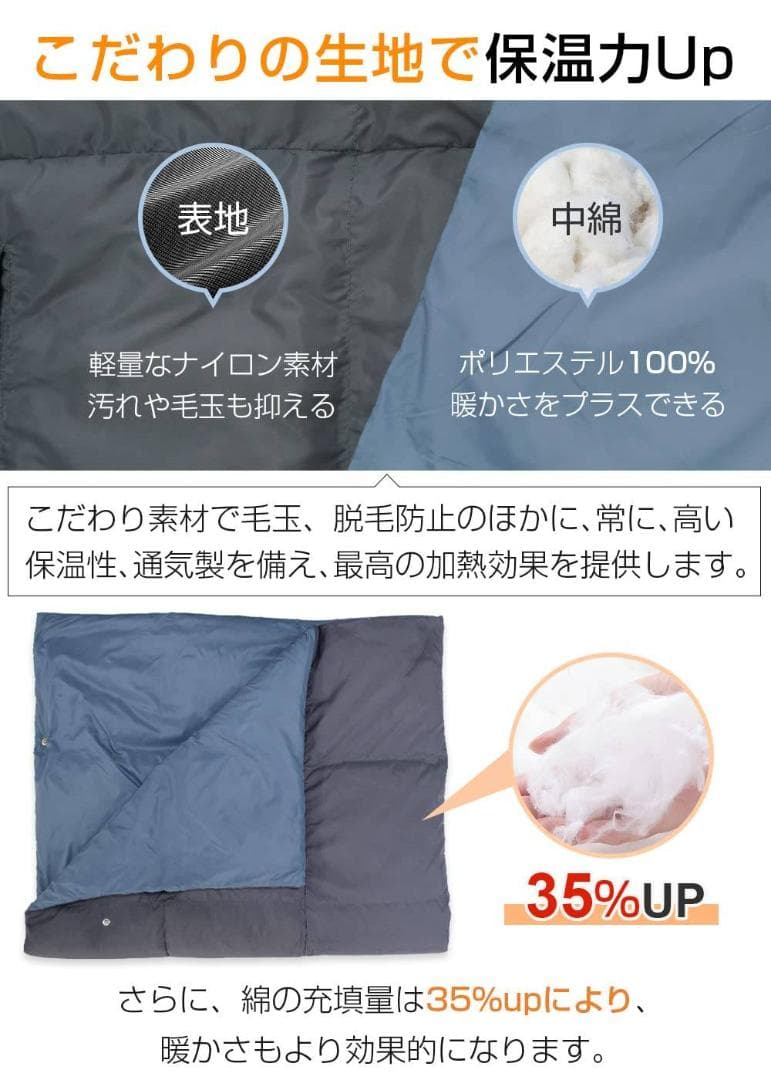 モバイルバッテリー付き USB電気毛布 5WAY利用