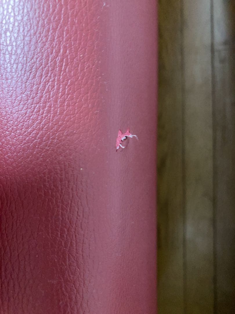 ニトリ　2人掛けソファ　レッド(訳あって安くしました)